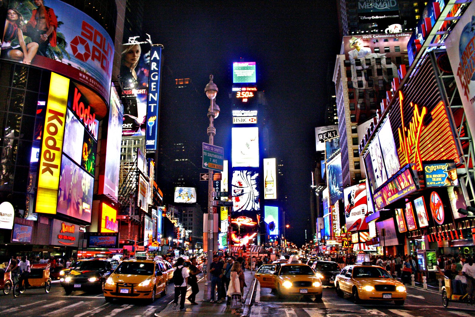 times square new york city night