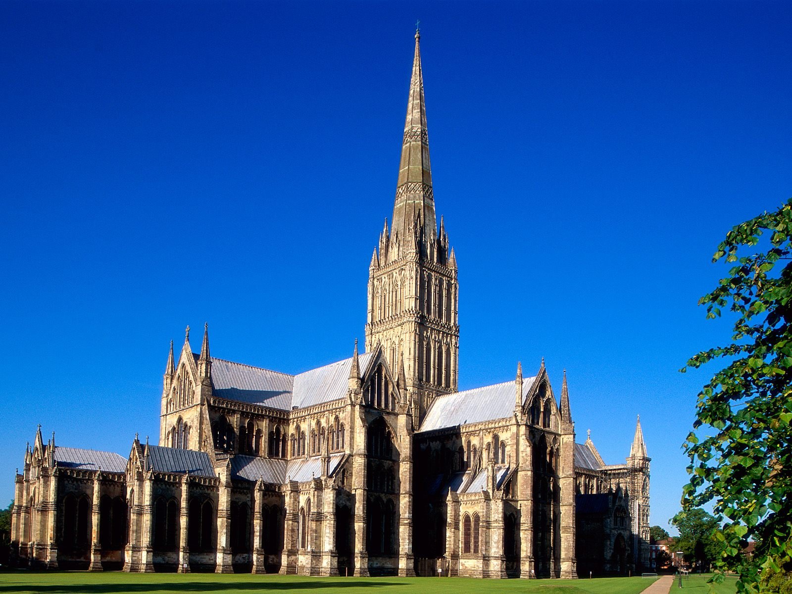Salisbury Cathedral Built In The Style Of Early English Gothic 