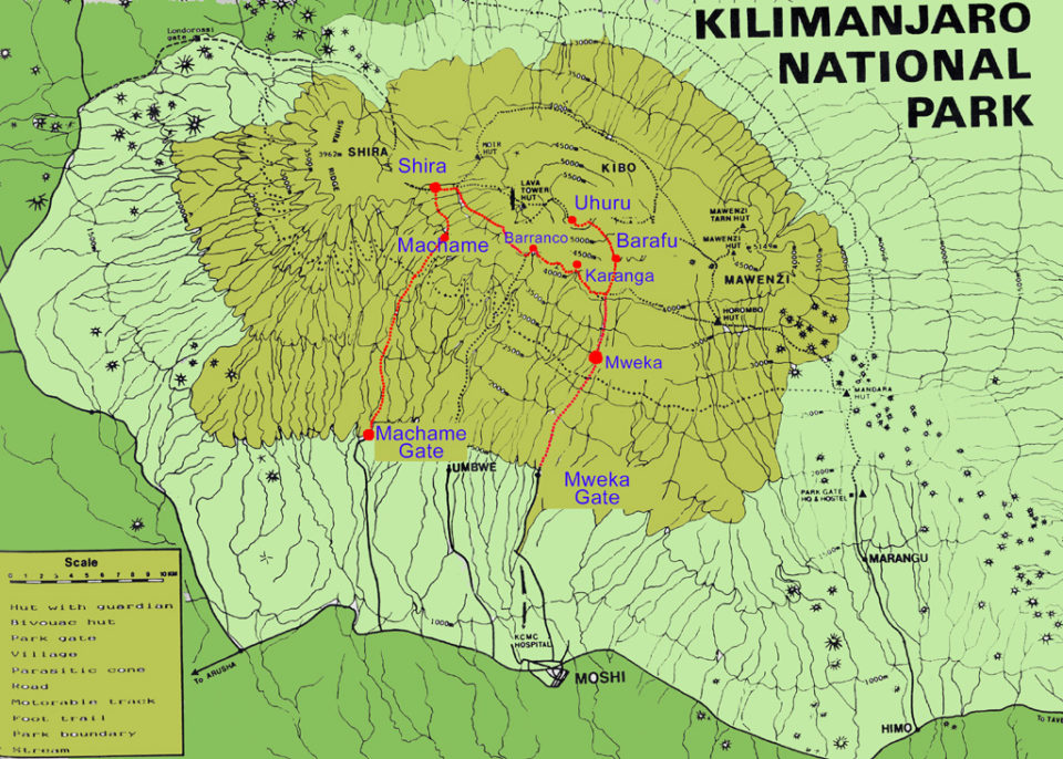 kilimanjaro safaris map