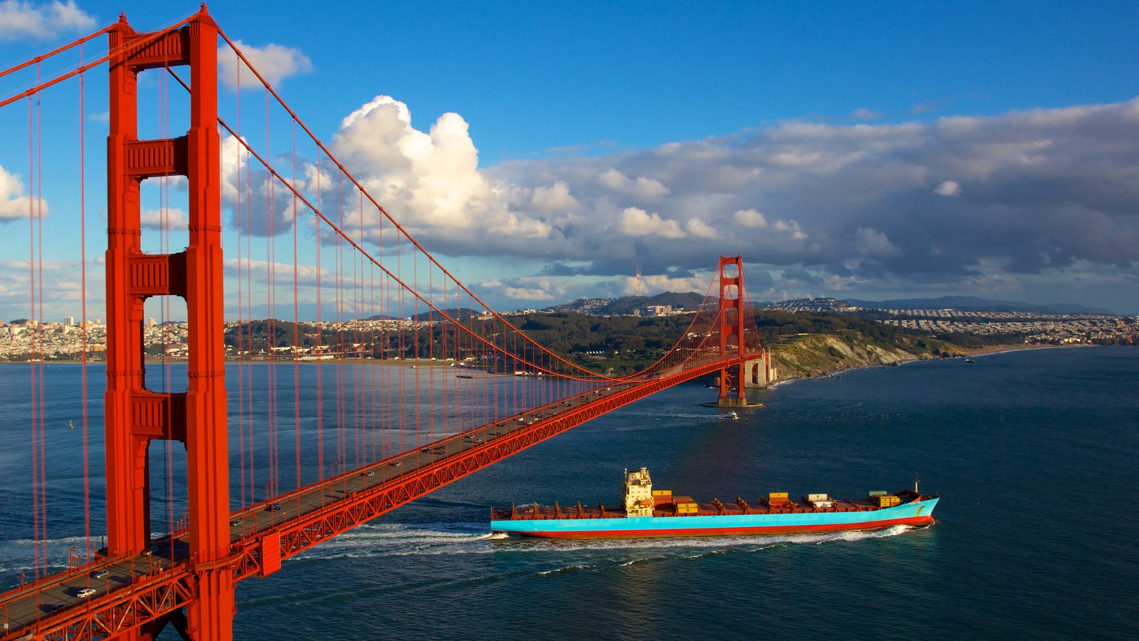 Golden Gate Bridge with Ship.