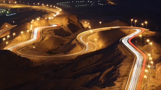 Jebel Hafeet At Night Photo