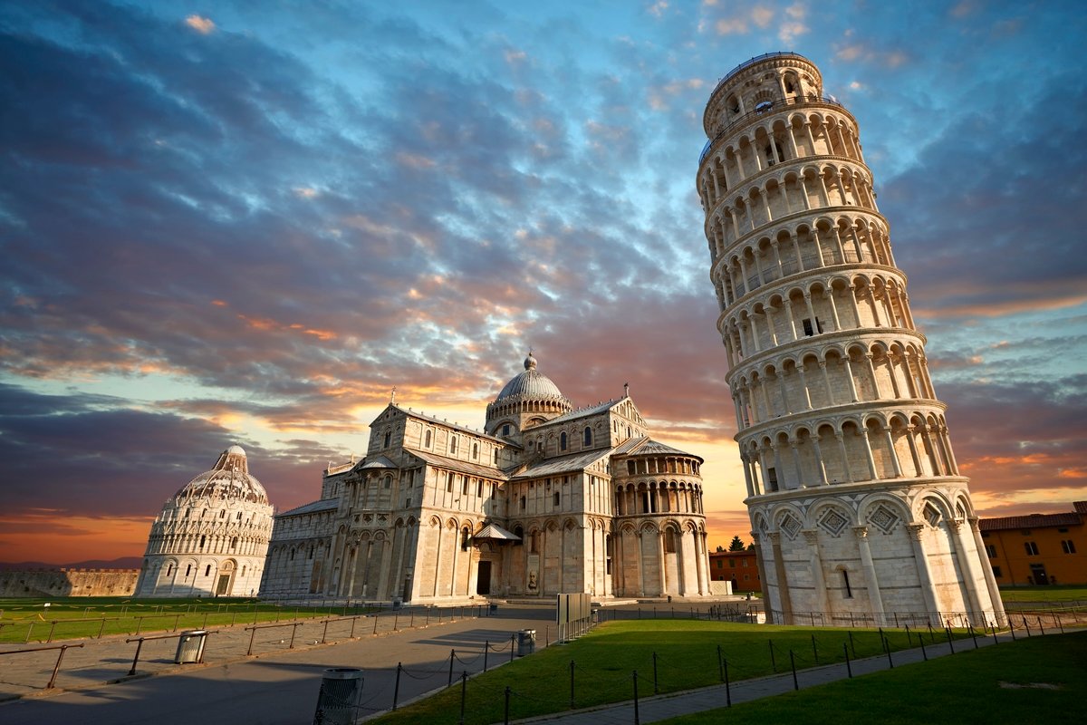 Duomo and Leaning Tower, Pisa, Italy бесплатно