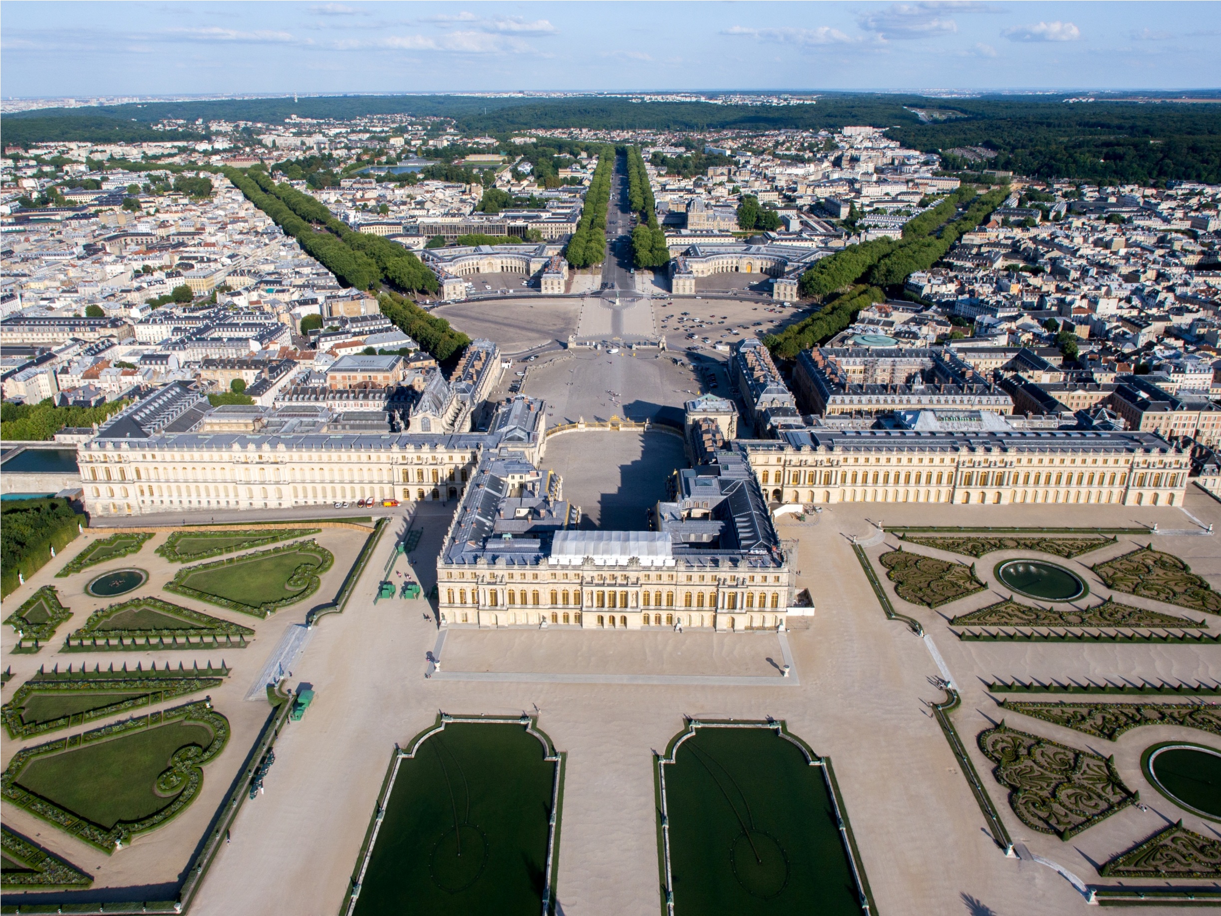 Palace Of Versailles Aerial View 