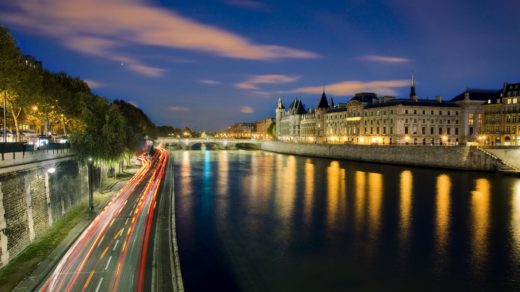 Seine River Paris At Night Photography