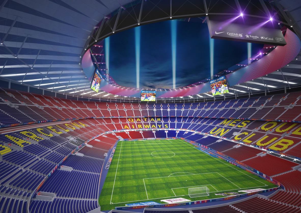 Сегодня какой стадион играет. Стадион Камп ноу в Барселоне. Барселона ноукамб стадион.
