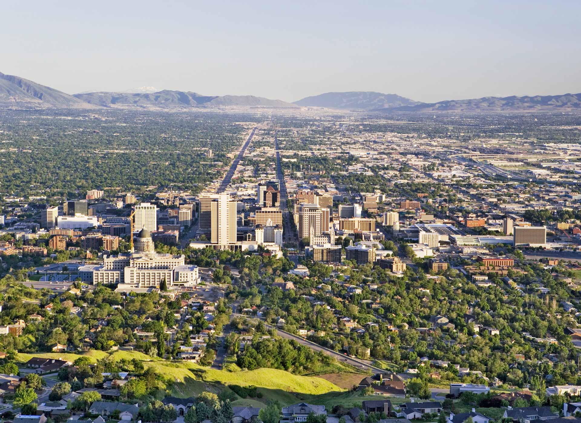 Salt Lake City Utah Aerial View