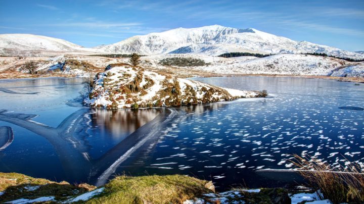 Snowdonia National Park Wales in Winter