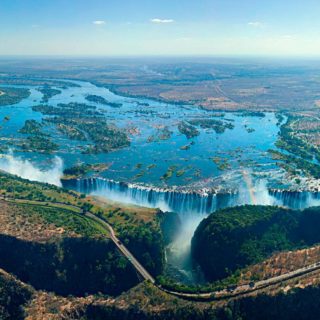 Victoria Falls Zimbabwe Aerial View