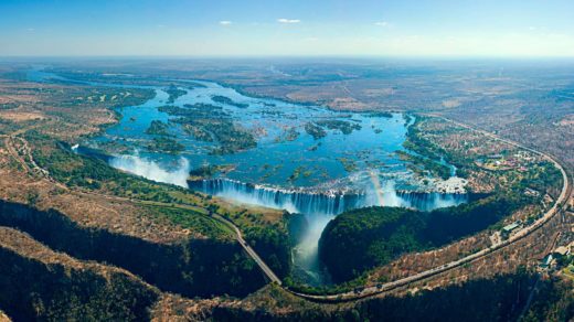 Victoria Falls Zimbabwe Aerial View